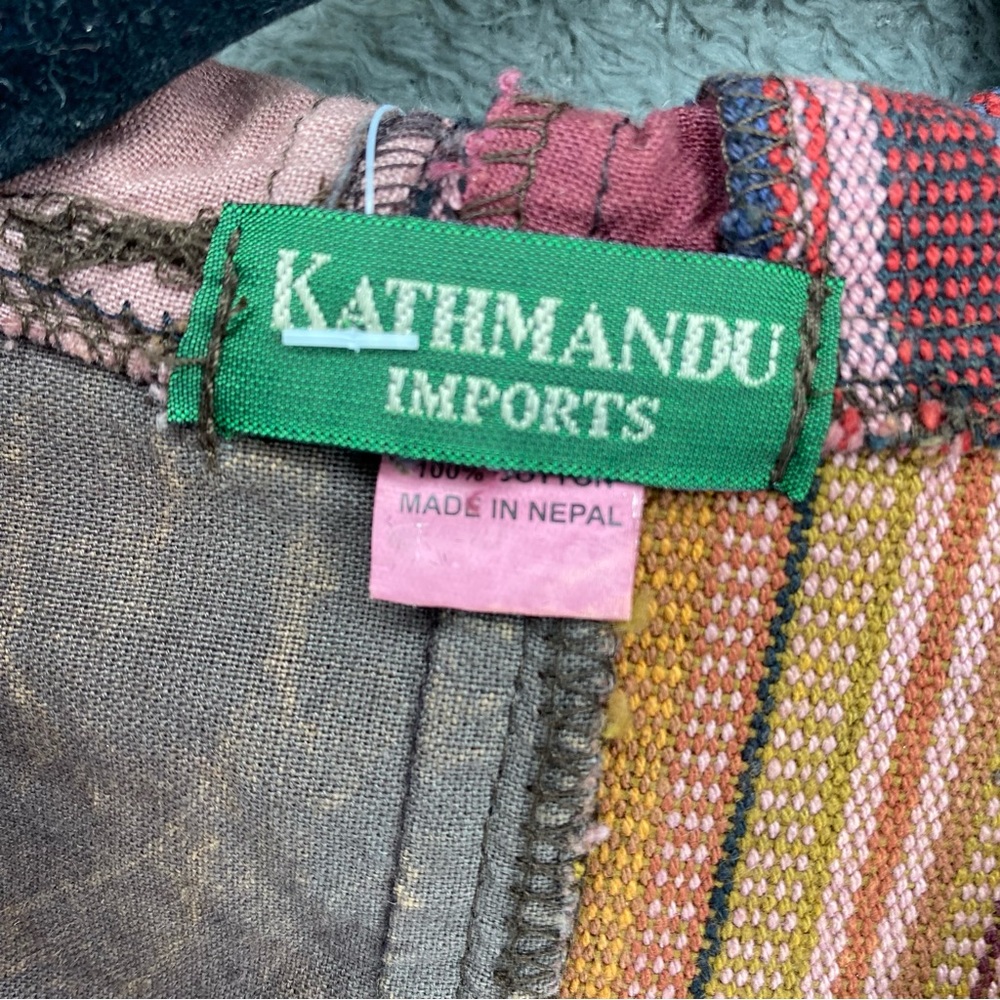 Kathmandu Women’s Patchwork Pancho One Size Multicolor Handmade Easy Rider - Picture 9 of 9